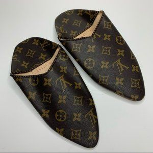 Moroccan leather Babouche flat shoes women’s size 5